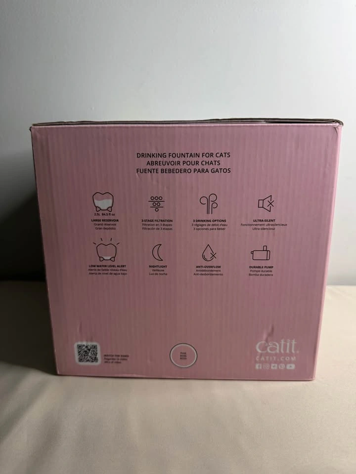 Catit Flower Cat Water Fountain – Pink – Brand New Open Box - photo 4