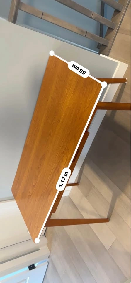Mid-Century Modern Wooden Desk with Two Drawers - photo 2