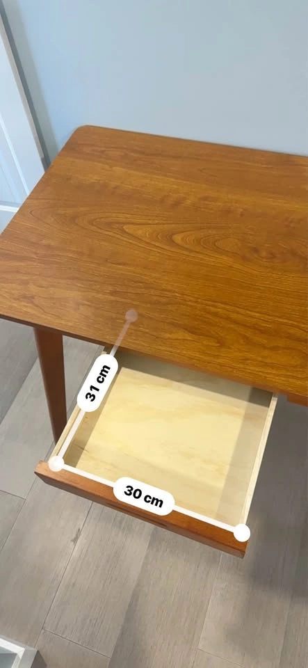 Mid-Century Modern Wooden Desk with Two Drawers - photo 5