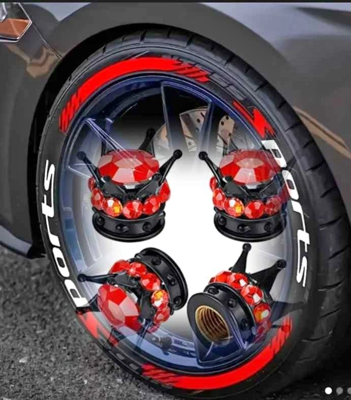 🔥 Tire Valve Diamond Studded Caps 🔥