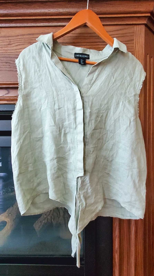 Cynthia Rowley Pale Sage Green Top