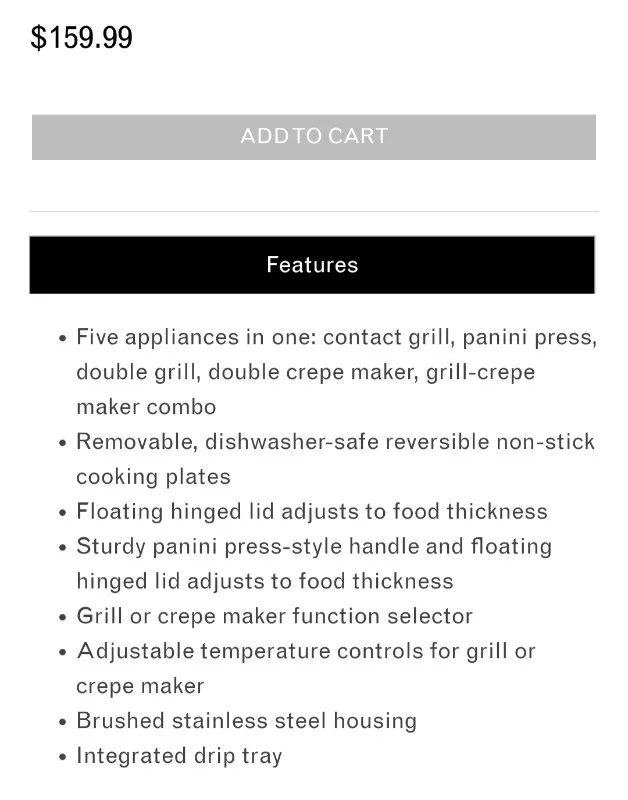 Cuisinart Griddler for Sale image indicator(5)