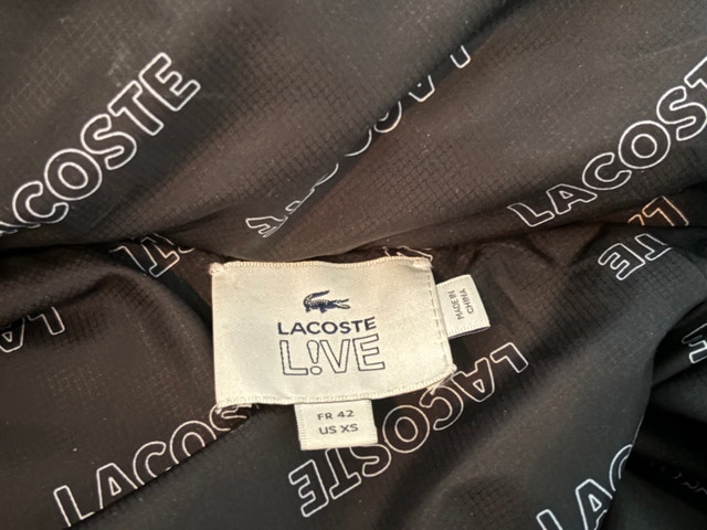 Lacoste Live Reversible Quilted Long jacket men’s xs - photo 3
