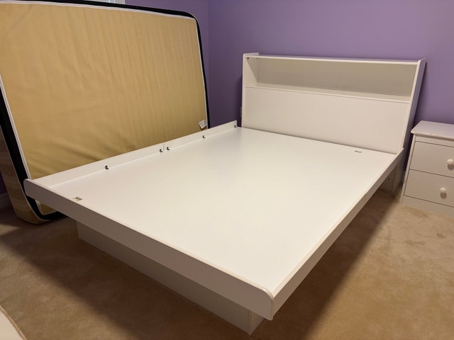 Queen Bed frame and mattress and headboard - photo 3
