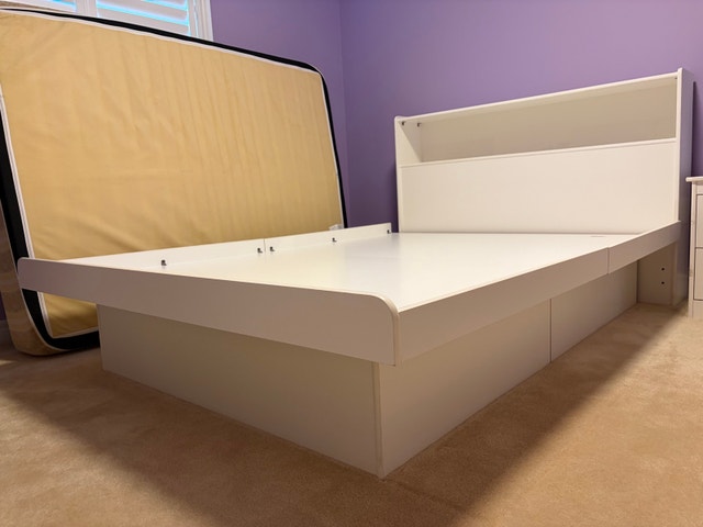 Queen Bed frame and mattress and headboard - photo 4