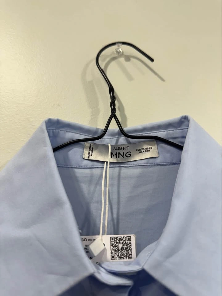 Mango Poplin Women’s Dress Shirt – XS – Brand New with Tags - photo 2