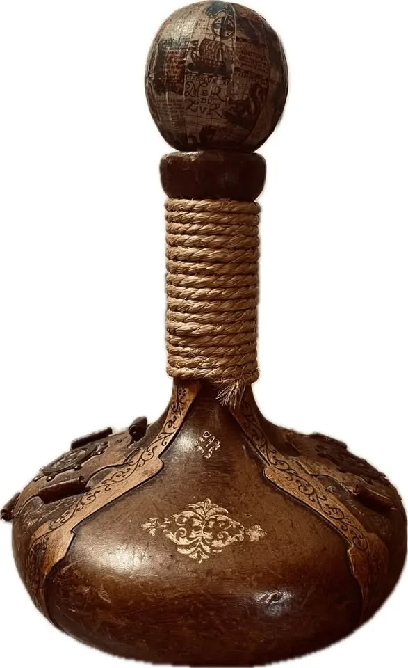 Vintage Leather-Wrapped Nautical Globe Bottle (#20) image indicator(3)