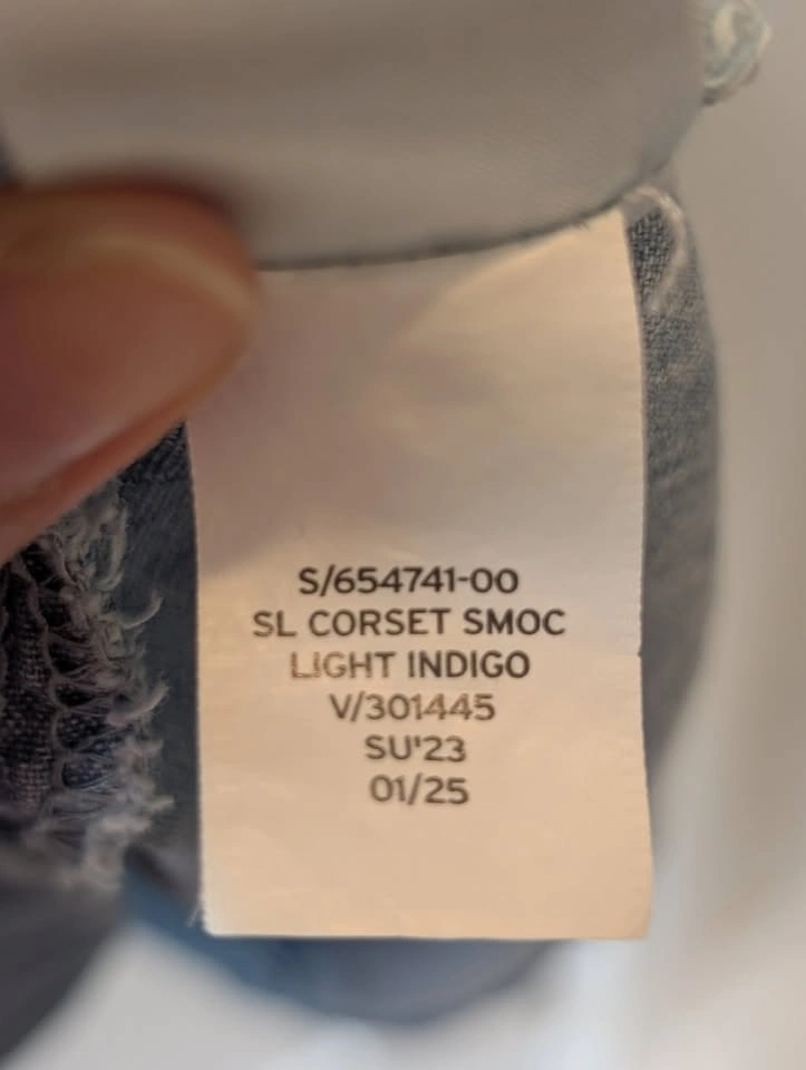 GAP Organic Cotton Denim Corset Midi Dress Light Indigo XXS - photo 4