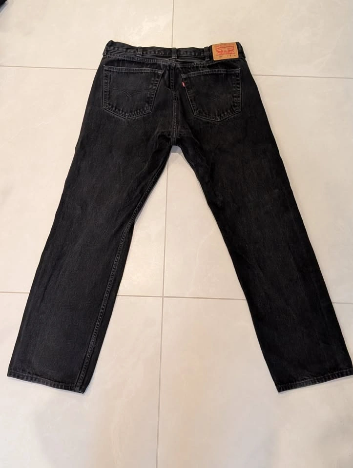 Levi's 505 Men's Regular Fit Straight Leg Faded Black Denim 38x3 - photo 4