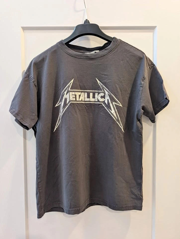 H&M Metallica Grey Band Tshirt Women's Size Small