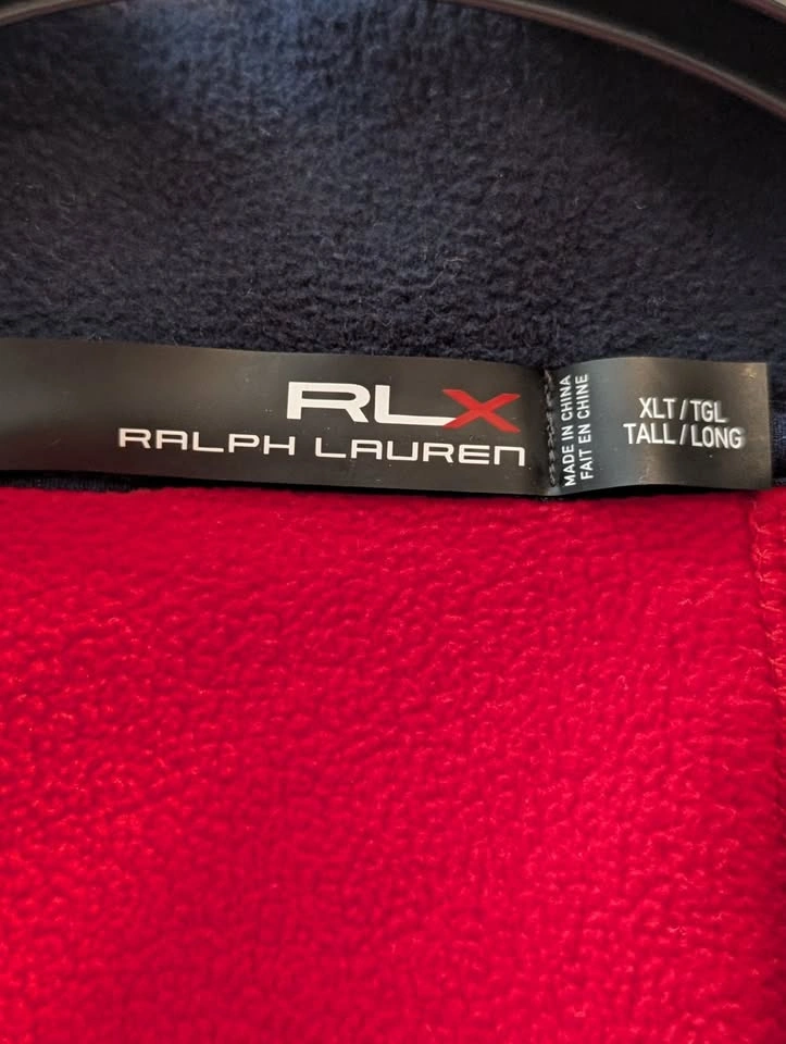 Vintage RLX Ralph Lauren USA Flag Colorblock Fleece Pullover - M - photo 4