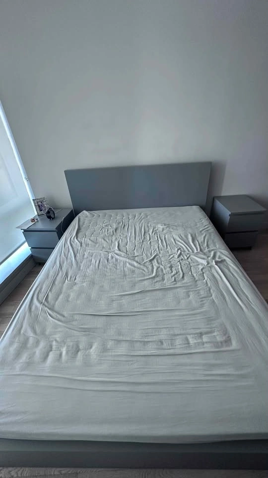 Grey Platform Bed Frame - photo 2