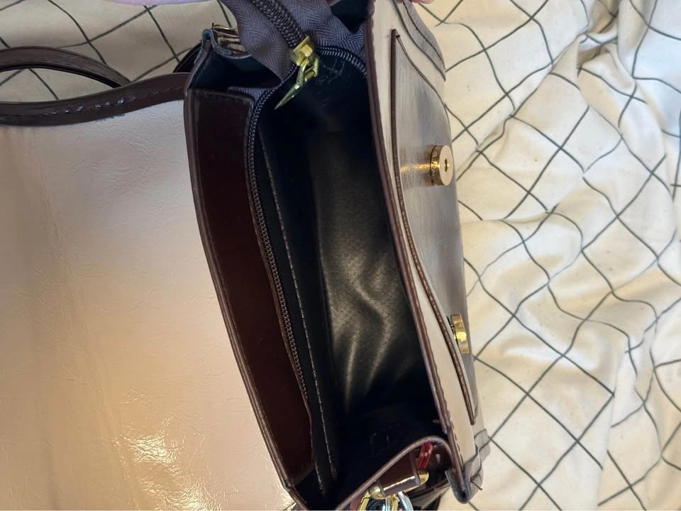 Beige & Brown Mini Backpack – New - photo 4