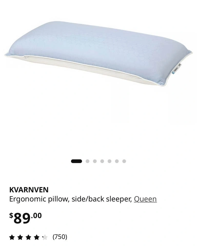 IKEA KVARVVEN Ergonomic Memory Foam Pillow – Queen - photo 2