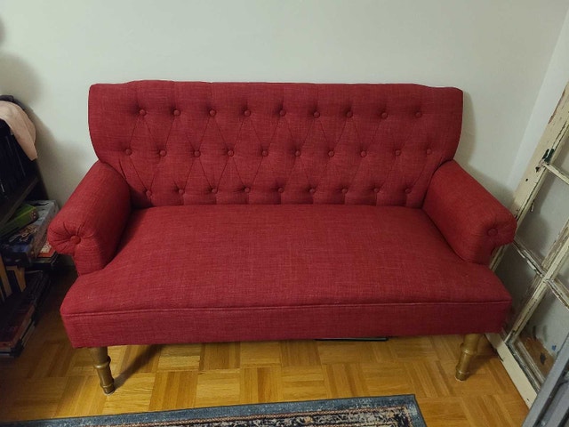 Red Settee Loveseat