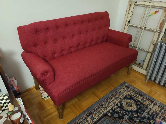Red Settee Loveseat - photo 2