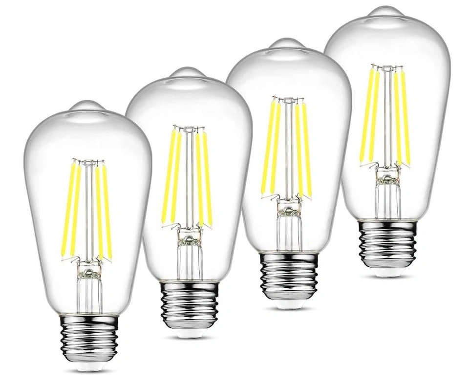 BRAND NEW: Ascher Vintage LED Edison Bulbs 6W (4-Pack)