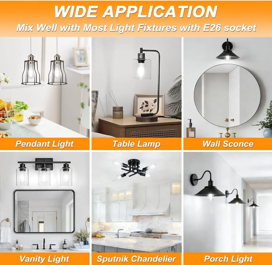 BRAND NEW: Ascher Vintage LED Edison Bulbs 6W (4-Pack) - photo 5