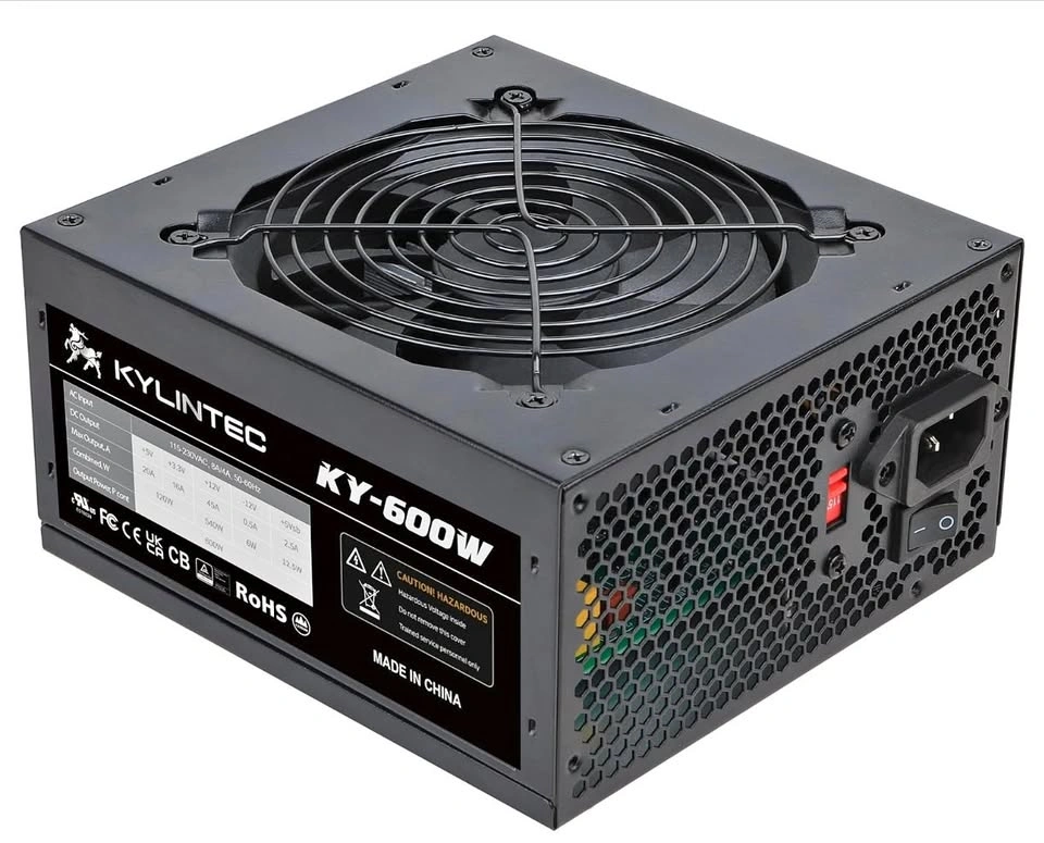 BRAND NEW IN BOX: 600W Desktop ATX Gaming Power Supply (KYLINTEC