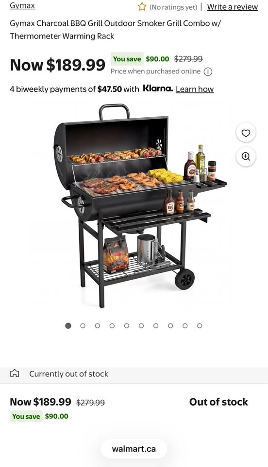 Gymax Charcoal BBQ Grill Outdoor Smoker Combo
