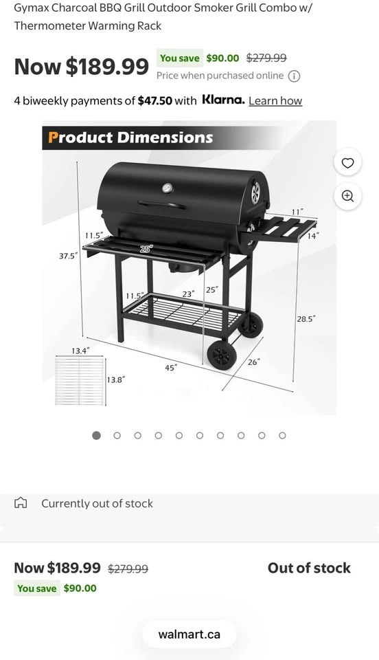 Gymax Charcoal BBQ Grill Outdoor Smoker Combo - photo 2