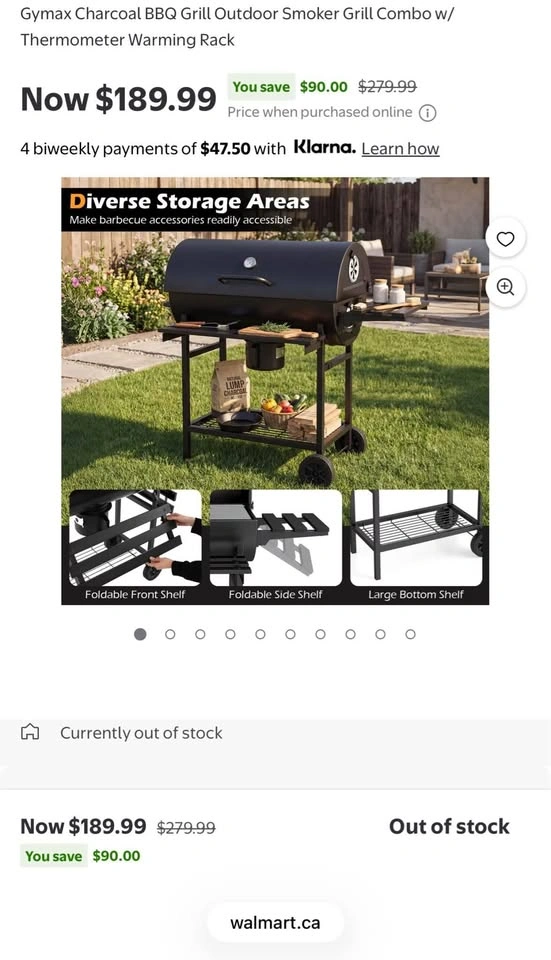 Gymax Charcoal BBQ Grill Outdoor Smoker Combo - photo 3