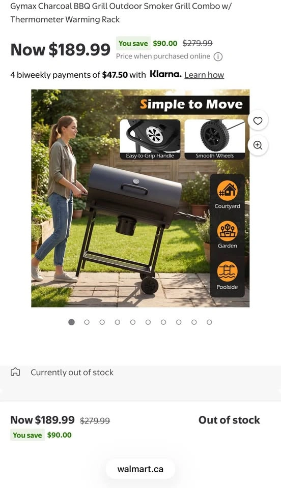 Gymax Charcoal BBQ Grill Outdoor Smoker Combo - photo 4