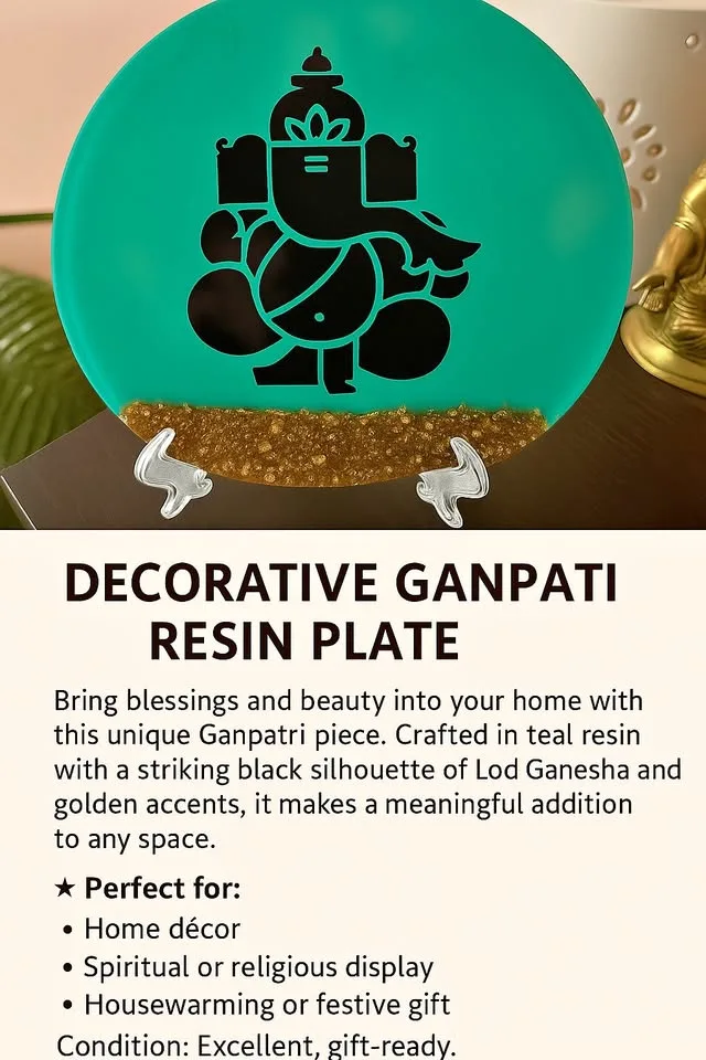 Decorative Ganpati Resin Plate (#16) thumbnail