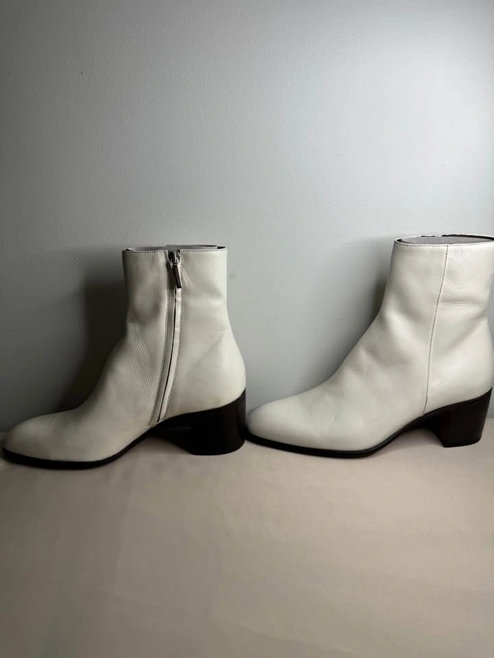 Alessandro VASINI Juan 60mm White Ivory Leather Chelsea Boots - photo 2