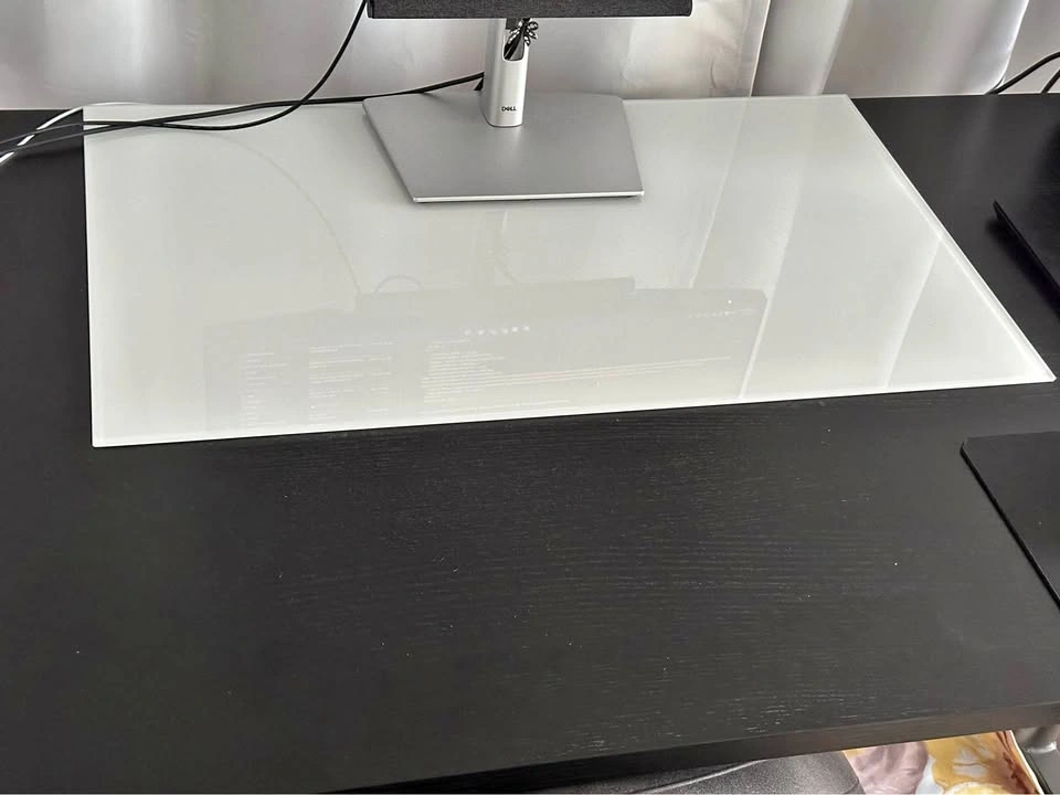 IKEA NORDLI Glass top, frosted white, 80x47 cm