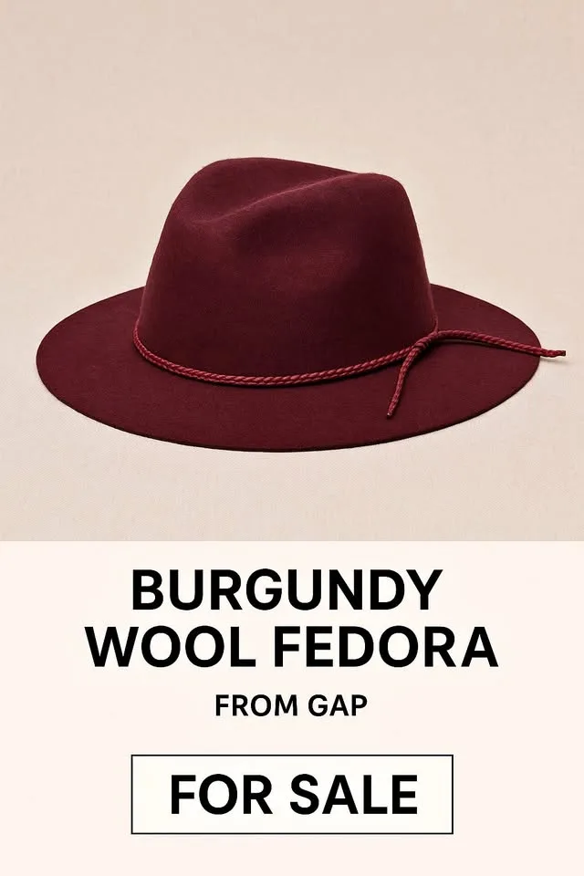 Burgundy GAP Wool Hat – Like New (#15) thumbnail