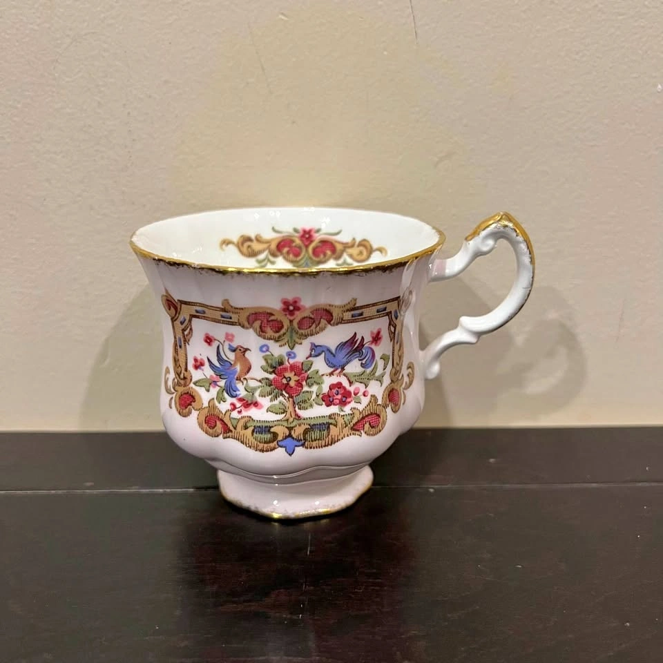 Paragon Single Pink Cup, Antique Series, Sheraton Pattern