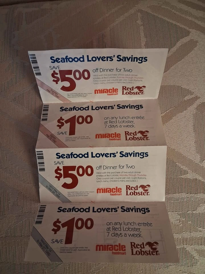 Vintage 1990 Red Lobster Miracle Foodmart Ephemera Collectible - photo 2