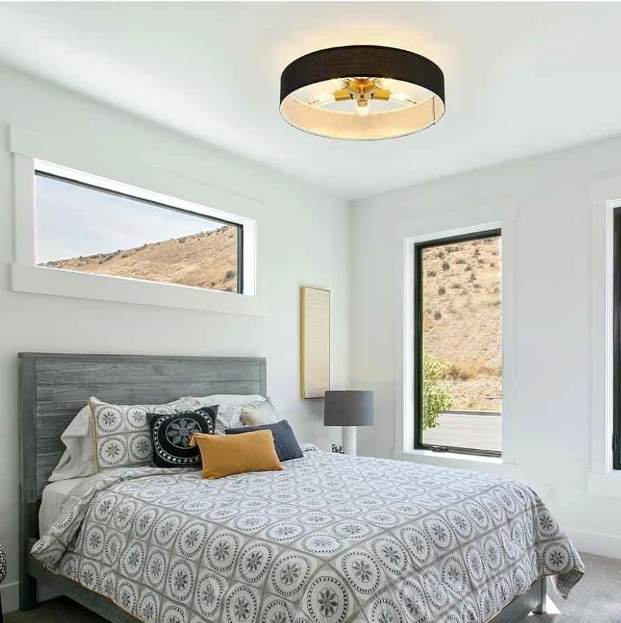 24" Black & Gold 5-Light Modern Ceiling Light (2 available) - photo 3