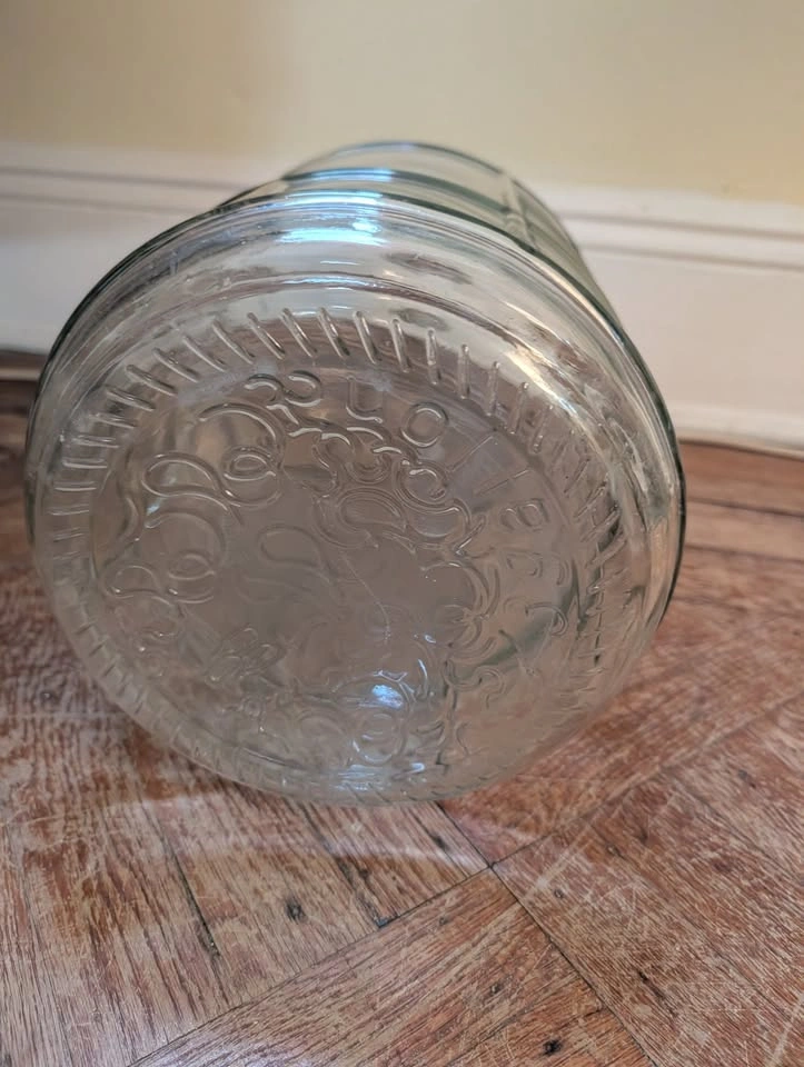 Vintage Waffle Pattern Glass Carboy Jug with Cork 3 gallon - photo 3