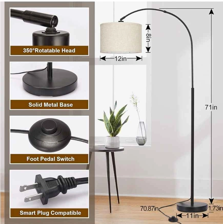 Modern Dimmable Arc Lamp with Remote (3 Colour Temperature) - photo 2