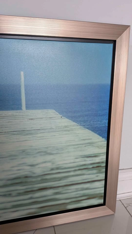 Framed Pier and Ocean Canvas Wall Art - photo 2