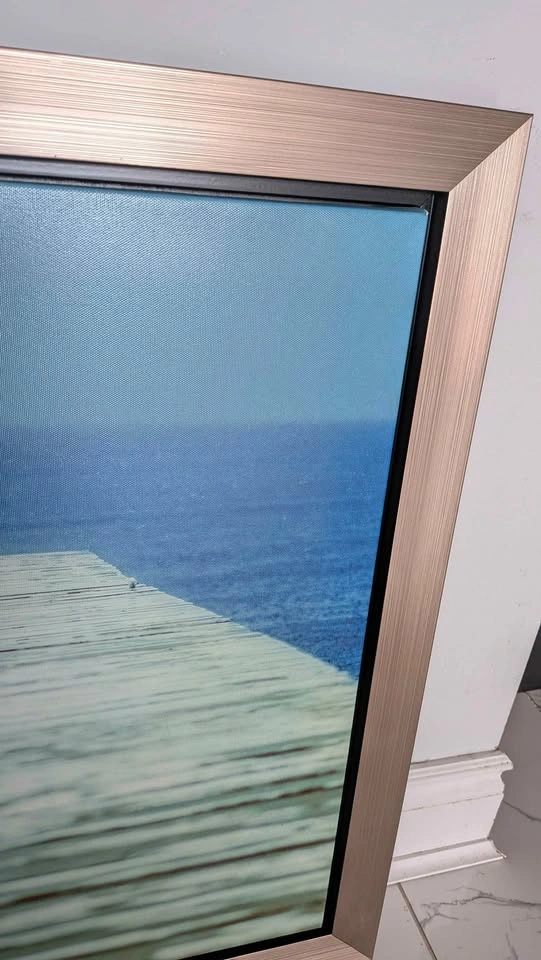 Framed Pier and Ocean Canvas Wall Art - photo 3