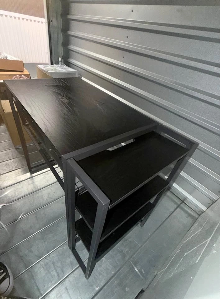 Garvee Folding Computer Desk – Black – Space-Saving