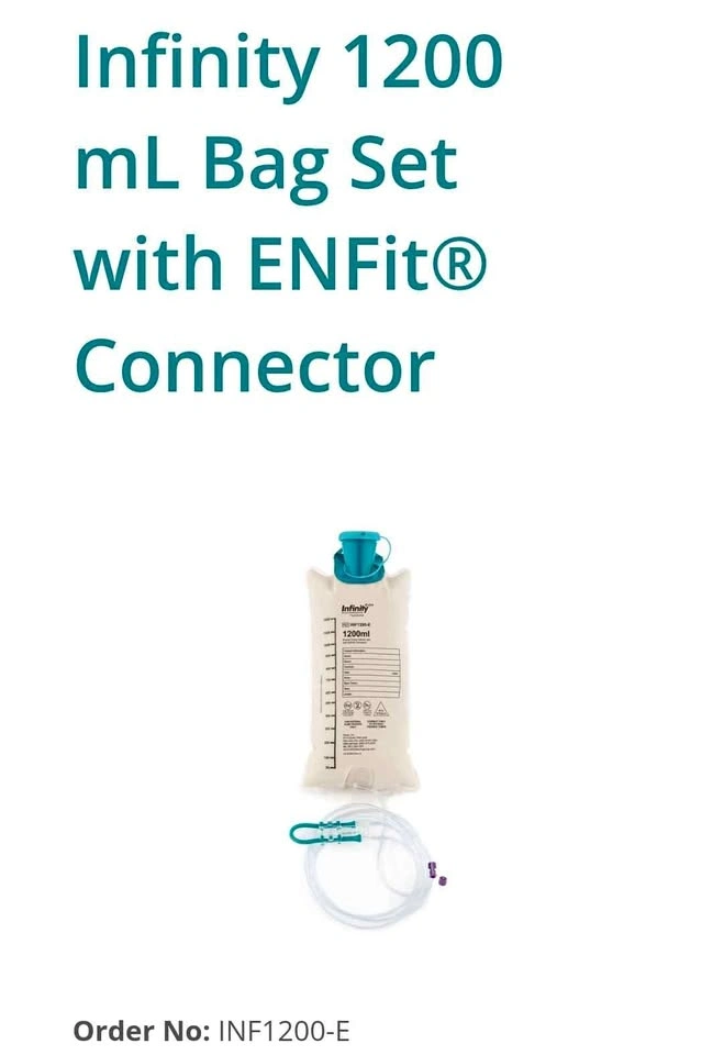 Infinity 1200 mL Bag Set with ENFit Connector