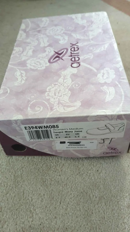 Aetrex Women's Taupe Mary Jane Orthopedic Shoes Size 8.5 - photo 2