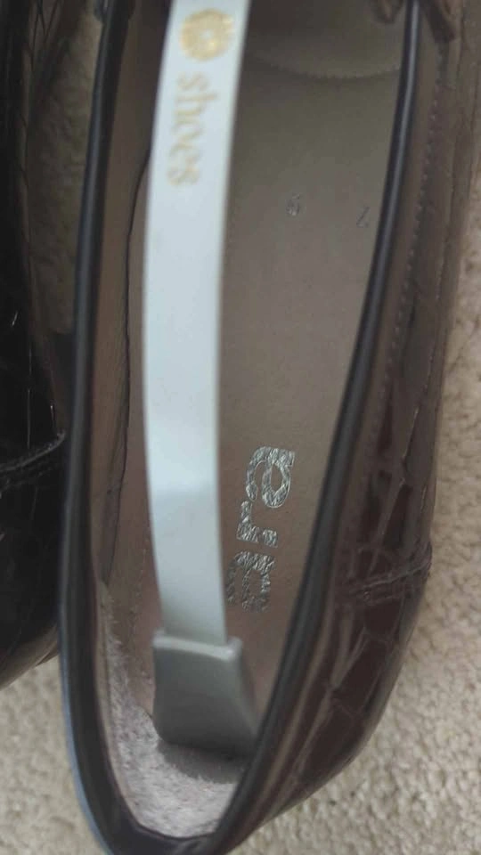 Ara Croc-Embossed Leather Loafers Size 9.5 Width G - photo 4