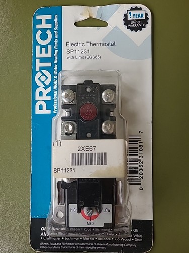 Electric Thermostat SP11231 with limit (EGS85) for Rheem, Ruud