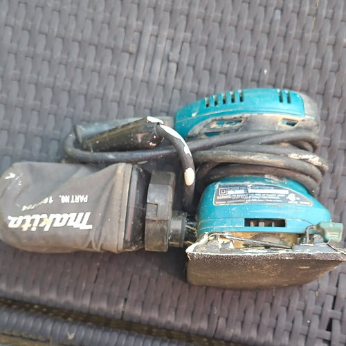 Makita Corded Electric Finishing Sander w/ Dust Bag, Blue/Black