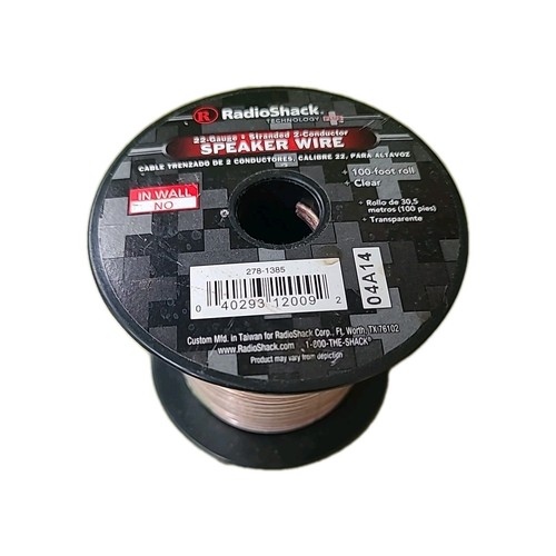 Radio Shack 100FT 22AWG Stranded Speaker Wire