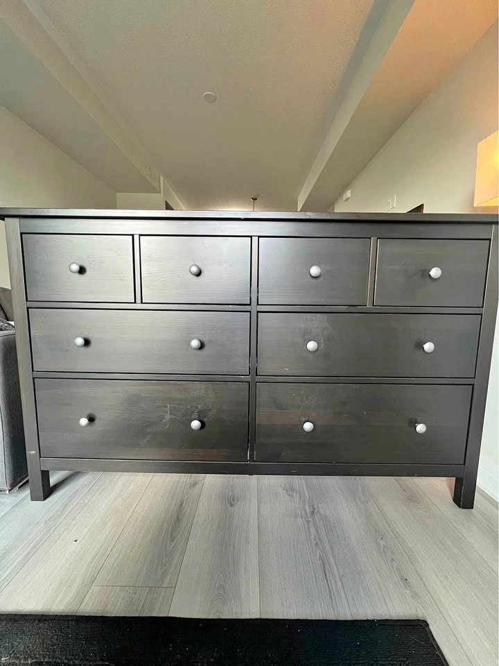 IKEA Hemnes 8-Drawer Dresser – Black-Brown