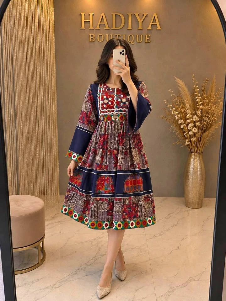 Afghani dress, لباس افغانی کتانی