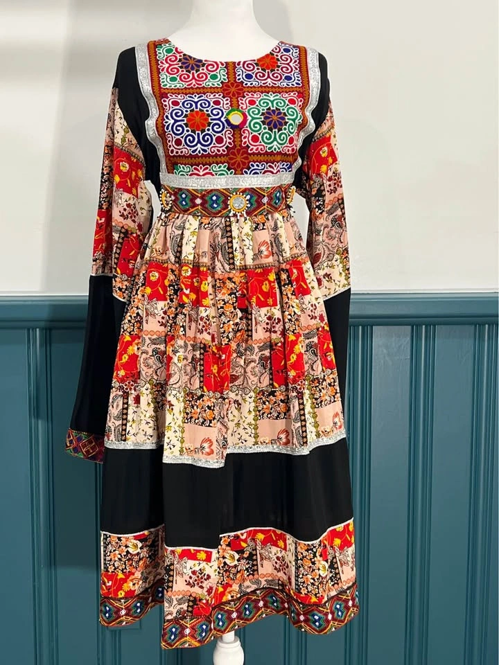 Afghani dress, لباس افغانی کتانی - photo 2