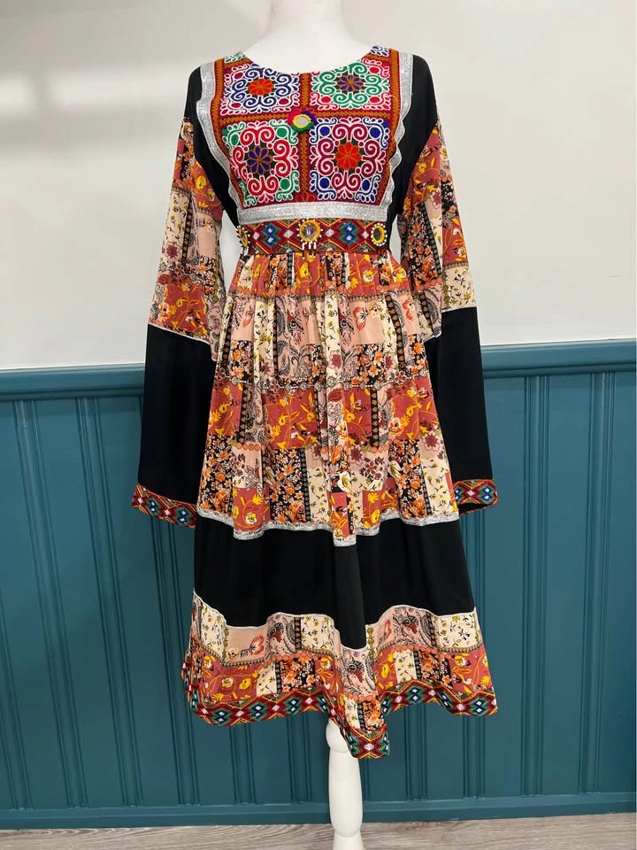 Afghani dress, لباس افغانی کتانی - photo 3