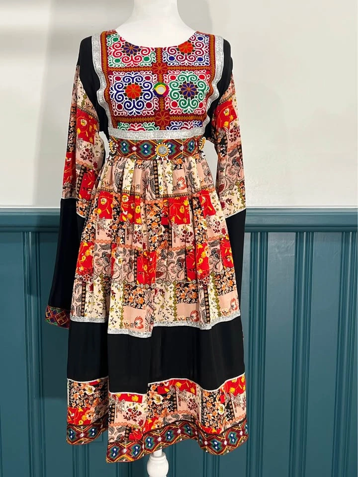 Afghani dress, لباس افغانی کتانی - photo 4